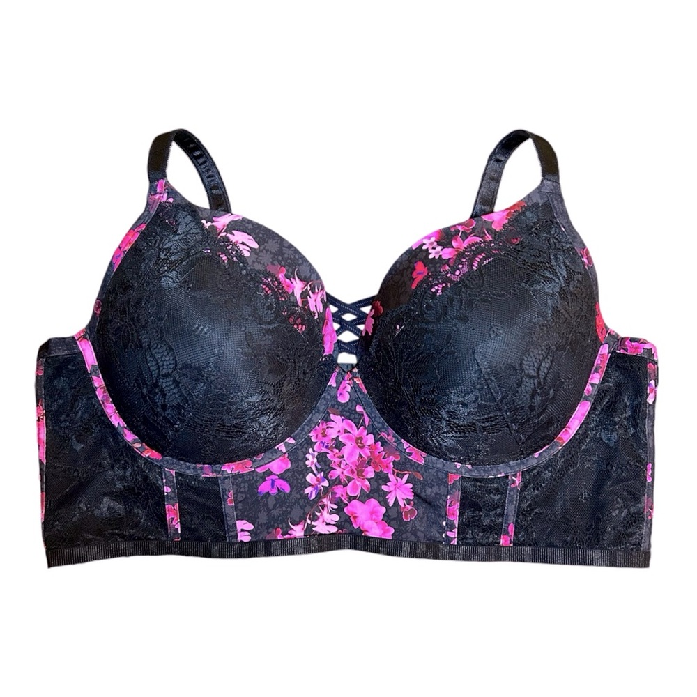 Torrid Curves XO Plunge Push-Up Bra Size 44F